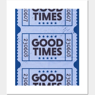 Vintage Ticket to Good Times // Feel Good Great Day Posters and Art